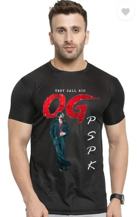 Men Printed, Typography Round Neck Polyester Black T-Shirt